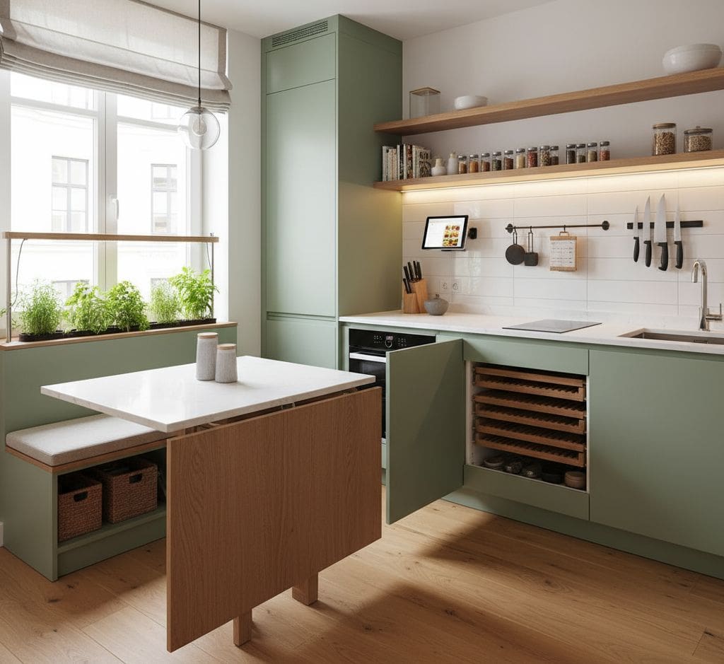 Smart kitchen while doing the small home renovations
