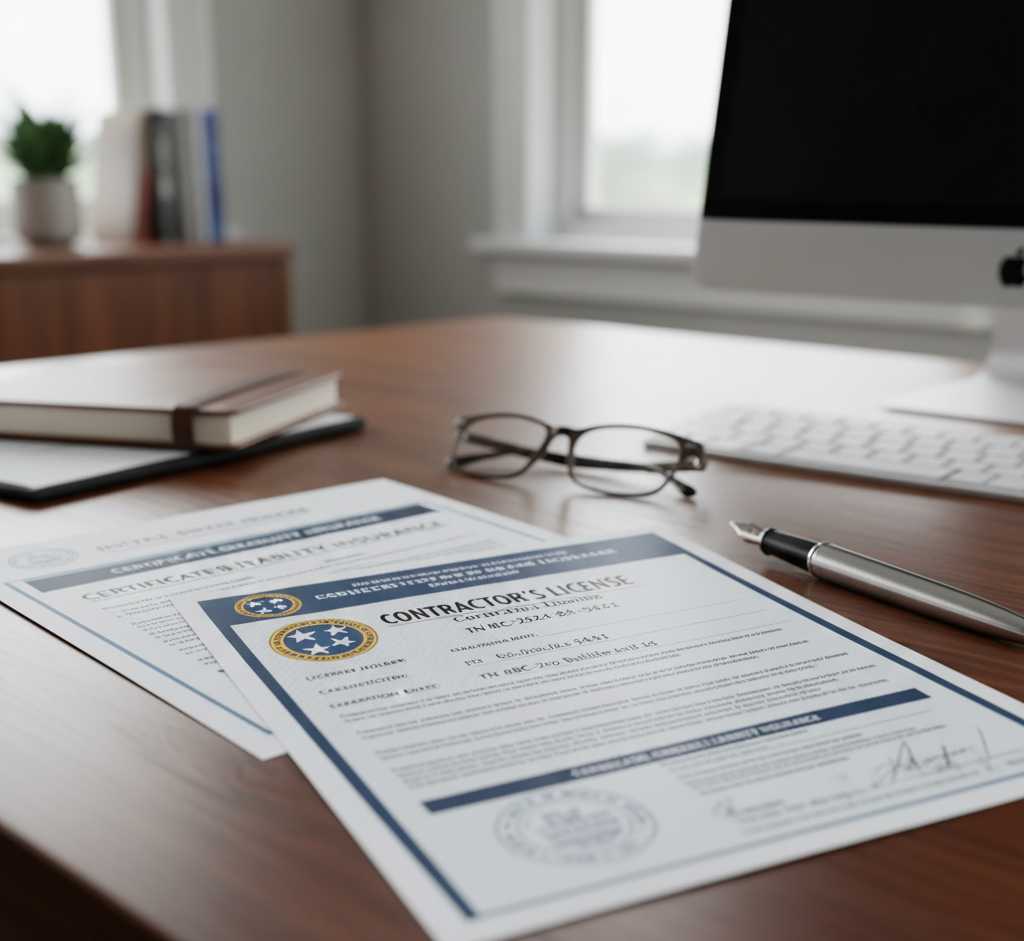 Contract papers for building a house
